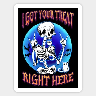 I Got Your Treat Right Here Skelly Sticker